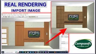 RENDERING WITH CUSTOMISE PHOTO IMAGE. IMPORT PHOTO #3ddesign #designinterior #cupboarddesign