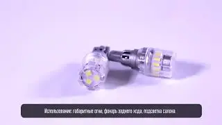 Cветодиодные лампы 2шт  цвет белый 5000k одноконтактные бесцокольные W16W яркость 900lm B183