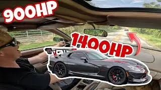 900HP Twin Turbo 300ZX Chasing a 1400HP Twin Turbo Viper!