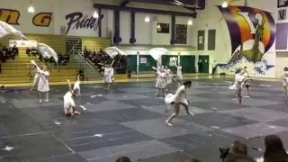 Palm Desert Aztecs Winter guard @ Valencia High School 02-18-17