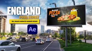 Bill Board Food Motion Graphics mockup Design ads animated social media post / in after effect