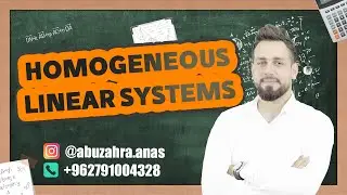 Linear Algebra - Homogeneous Linear Systems