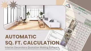 Automatic Square Feet Calculation in Quotation Making Software with Image for Interior Designers