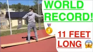 RIDING THE WORLDS LONGEST SKATEBOARD (11 FEET)