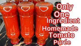 ONLY ONE INGREDIENTS!!!!! homemade tomato purée!!! Very easy