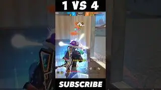 1 VS 4 CLUTCH SQUAD WIPE 🥵 WAIT FOR END 🥶 #shortfeed #shorts #freefire #b2k #tondegamer