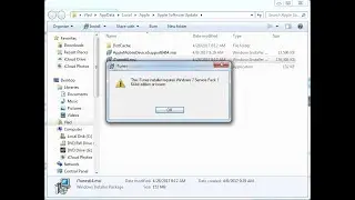 iTunes installer requires windows 7 service pack 1 Problem Fixing || 100% official Checking