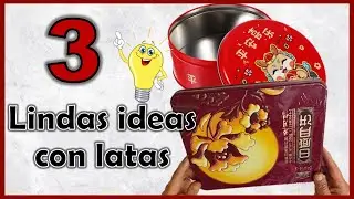 3 LINDAS IDEAS REUTILIZANDO LATAS DE GALLETAS / Manualidades con reciclaje / Crafts with recycling