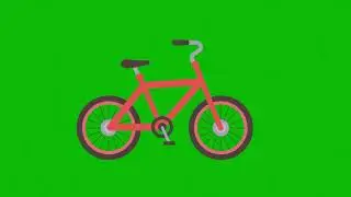 Bicycle 🚲race green screen cartoon character