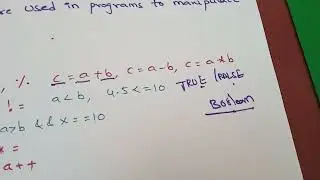 Operators in C - Types of operators in C