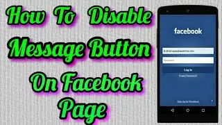 How to Disable/Enable the Message Button on a Facebook Page
