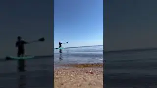 SUP boarding on the islands in the Pskov Sea
