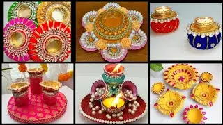 Diya decoration ideas // Diya stand making ideas//diwali decoration ideas at home