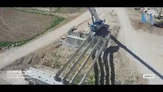 Vidéo du lancement des poutres de l'ouvrage de franchissement de l'oued Ain El Bidha sur la RR78