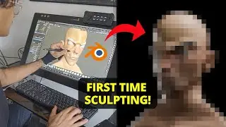 First Time Sculpting in Blender with Xencelabs Pen Display 24 (4K Tablet Review)