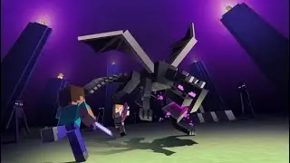 Finally beat Ender dragon in our one block world 👏☺️