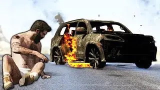 Треворды бандиттер тонап, көлігін өртеп кетті  (GTA V)