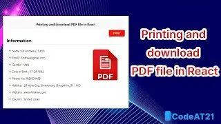 Printing and download PDF file in React