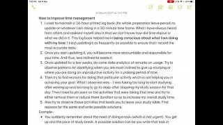 How to improve time management for studies and in life generally