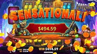 Dwarf & Dragon slot - 126X win in free spin feature