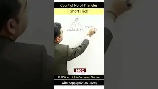 Counting Triangles| Figures counting | easy way to count the number of triangles | Competitive Exams