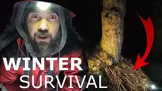 solo winter survival with No fire,no shelter,no gear  FAIL!