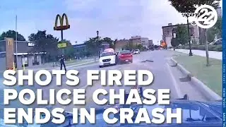 DASH CAM: Michigan-Indiana police chase with shots fired ends in crash