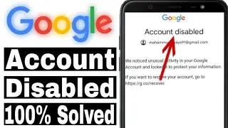 google account disabled how to enable || gmail disabled account recovery || email disabled problem