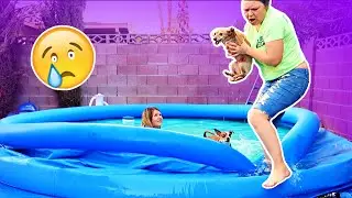WE GOT IN TROUBLE! & IS OUR PUPPY OKAY? ~ Fixing Our Pool Part 2