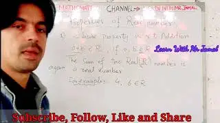 Properties of Real Numbers