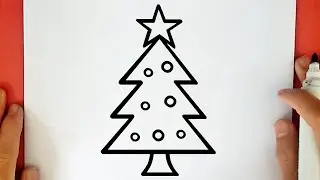 HOW TO DRAW A CHRISTMAS TREE EASY