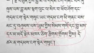 Sentence building for Chapter 5: Purifying obscurations through despair
