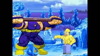 Mugen fights juggernaut,the thing,hulk,dr doom vs homer,homero,evil homer,goku ssj5