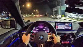 2021 BMW M5 Competition POV Night Drive (3D Audio)(ASMR)