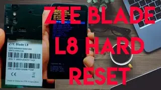 ZTE BLADE L8 HARD RESET | pattern password unlock 