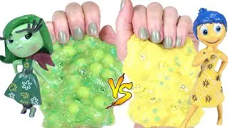 Inside Out 2 Movie DIY Slime Making and Mixing Tutorial with Joy and Disgust! Crafts for Kids