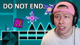 I Streamed Until I Beat My First Demon On Geometry Dash...