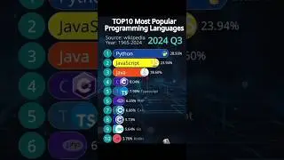 Most popular programming languages 
