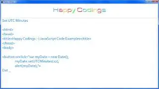 JavaScript | Set UTC Minutes