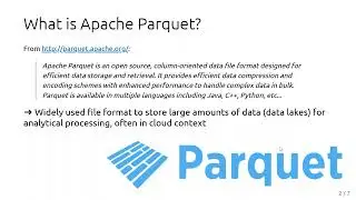 GeoParquet: a Columnar Format for Geospatial Vector Data using Apache Parquet