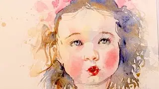 Как нарисовать портрет ребенка акварелью