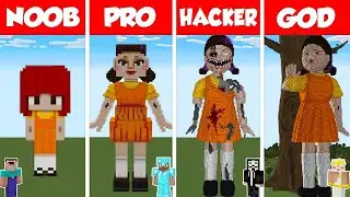 Minecraft SQUID GAME DOLL-NOOB vs PRO vs HACKER vs GOD #trending #shorts