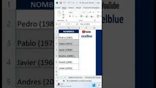 Como quitar paréntesis de tus celdas en forma muy rápida y fácil en Excel #excel #excelblue #shorts
