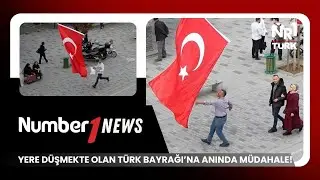 In the social experiment, citizens immediately intervened in the Turkish flag that was falling to...