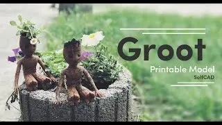 How to model 3D Groot Model and Improve Your Sculpting Skills: SelfCAD Tutorial-Part 2