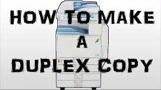 How to make a duplex copy Ricoh MP C2800
