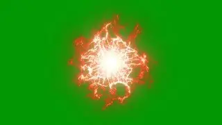 Particle Red Energy Wave Green Screen