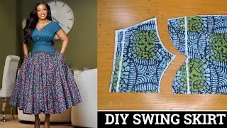 How to Cut and Sew a Swing Gathered Skirt with Side Pockets