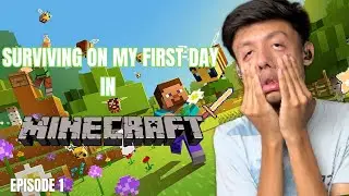 Surviving My First Day In [MINECRAFT EP - 1]