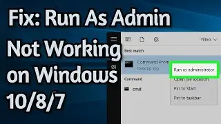 windows 10 run as administrator not working | run as administrator not working in windows 10